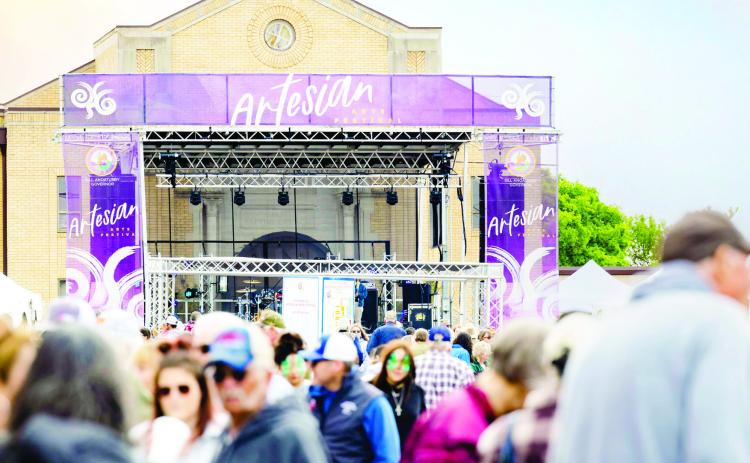 Crowds flocked to downtown Sulphur April 22 for the 10th annual Artesian Arts Festival.
