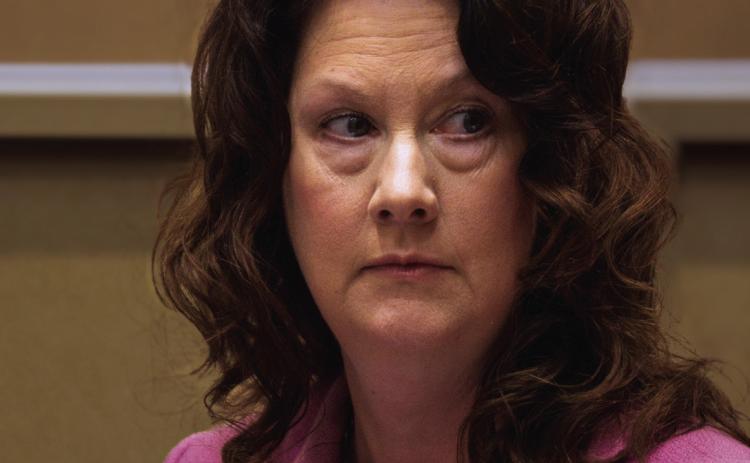 Lee Anne Bruce Boone, Executive Director of the Oklahoma Ethics Commission, attends a meeting of the House Elections and Ethics Committee on Feb. 26, 2024. (Ted Streuli/Oklahoma Watch)