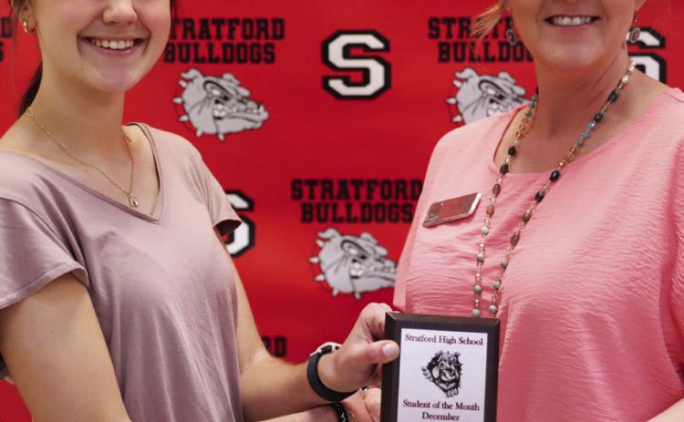 Stratford students of the month for December
