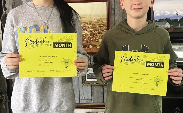 Maysville students of the month for November
