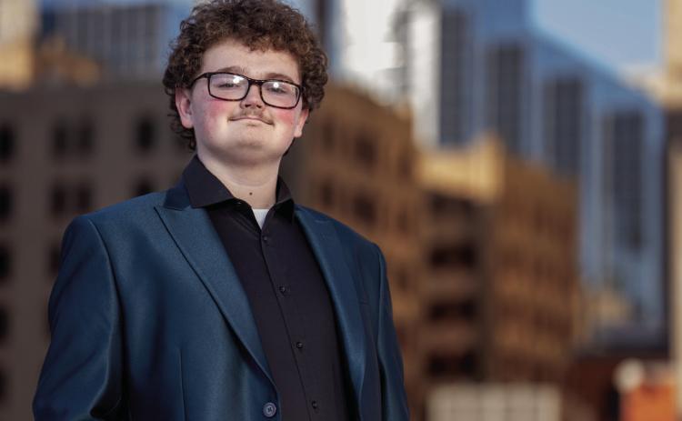 Lindsay High School senior trumpeter Gabe McDonnell will travel to Europe in June to perform in five countries with the Oklahoma Ambassadors of Music program. Photo courtesy of Brandy McDonnell
