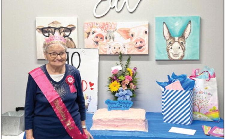 Patsy Spencer, known as Grandma Pat to the elementary school students she has tutored over the last 17 years, celebrated her 90th birthday last week. Spencer volunteers at the school as part of the foster grandparent program.