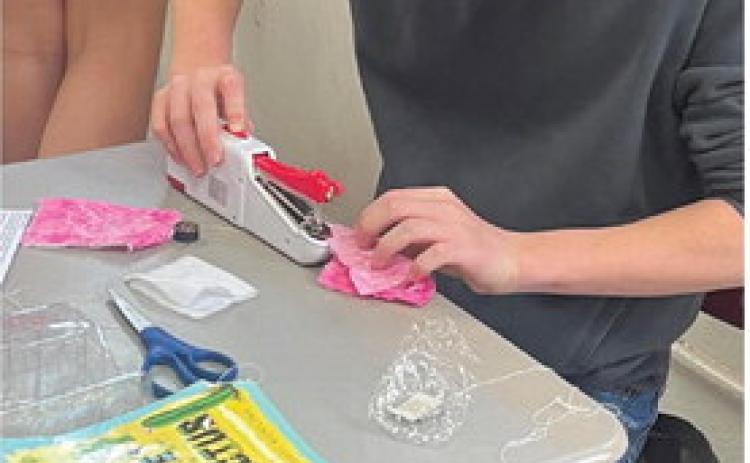 Chelsey Schroeder's Journey class at Pauls Valley Junior High School received a grant from the Pauls Valley Foundation for Academic Excellence this year for a project titled, 'Sew Much Fun.' This grant was about teaching students how to do minor sewing projects, such as sewing on a button and sewing a seam. The grant purchased sewing kits and small handheld sewing machines, as well as buttons, fabric and stuffing. Students used the equipment and supplies to work on making stuffed animals. Courtesy photo