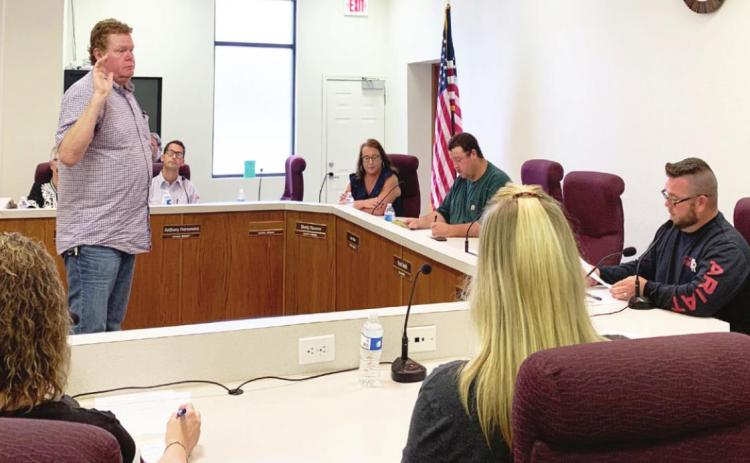 Lindsay Councilman Greg Henderson was sworn in October 1.