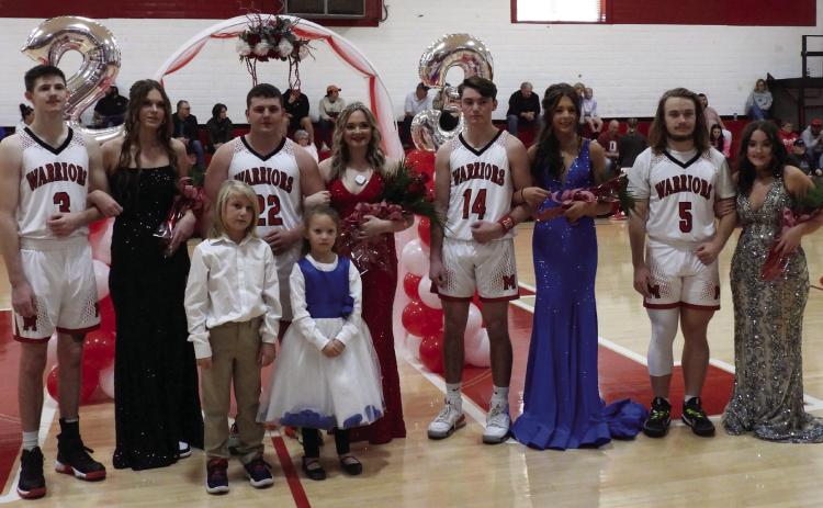 (L-R) Bo Green and Kelsey House, King Seth Hillis and Queen Emmy Wigley, Bryce Shanon and Avery Riley, Nigel Reid and Kendra Joslin News Star photo by Chris Mackey