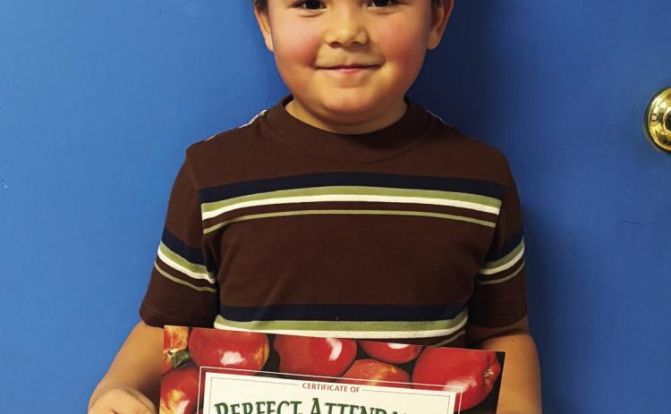 Paoli Elementary School recently recognized Karter Collins for receiving the Perfect Attendance Award for the first semester. Karter is a pre-kindergarten student who has not missed a day of school this year. His hard work, great attitude and strong commitment to being present at school sets a great example for others.