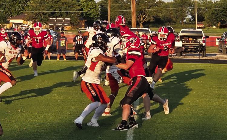 Stratford scrimmages Wewoka August 22