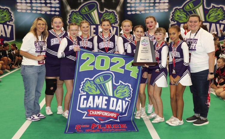 Elmore City-Pernell MS and HS Cheer place second at Game Day