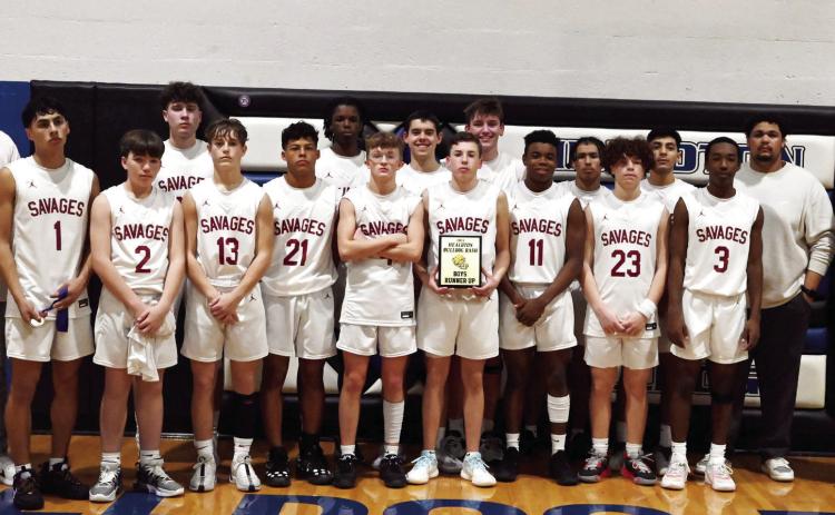 The Wynnewood Savages beat Turner 75-36 in the first round of the Healdton Bulldog Bash Jan.18. The Savages went on to beat Elmore City-Pernell, 61-35, in the second round before losing to Wayne in the Championship game, 30-55. News Star photo by Don Coffey