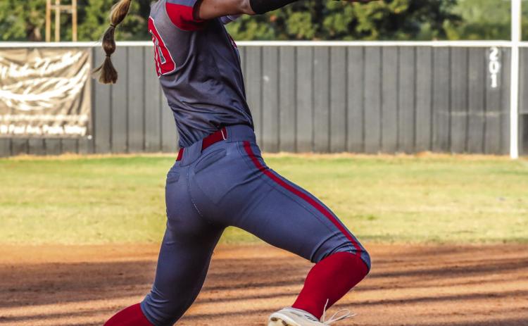 Pauls Valley’s Raegan Close pitched her 100th strikeout of the season Monday as the Lady Panthers defeated Sulphur 8-2. The Lady Panthers finished their season this week at the regional tournament, tying the schools’ single-season win record with their 26th win of the year. See page 10 for a full recap. Photo by Josh Smith