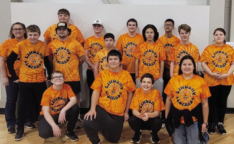 The Lindsay Special Olympics Team poses for a photo at the basketball skills competition, part of the Special Olympics Oklahoma's 28th annual State Winter Games, Jan. 11, 2025, in Norman. Photo by Brandy McDonnell