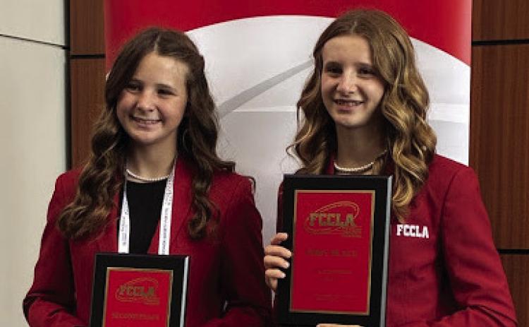 Stratford students, from left, Tayvin Wells and Arena Wells received national recognition in July at the FCCLA National Convention in Washington, D.C. Courtesy photo