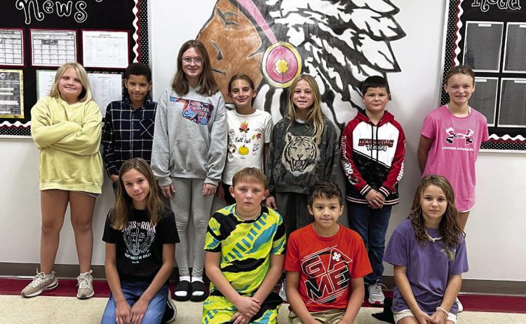 Mrs. Ray's fifth grade, back row, from left: Maggie Anderson, Dawson Barrett, Elizabeth Crawford, Khloi Crawford, Coty Ferguson, James Gamble, Makynna Kesler. Front row: Piper Randol, Jonathon Ridenour, Koda Roberts, Aurora Seaman. Photo courtesy of Heather Ivey.