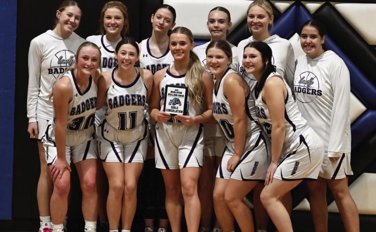 The Lady Badgers won two of three games in Healdton over the weekend to take home the Consolation prize. In the first round the Lady Badgers fell to Ringling in a very close battle, 43-47. The second round the Lady Badgers bounced back and took care of Fox, 54-30. In the Consolation game the Lady Badgers faced rival Wynnewood and took the win, 44-37. News Star photo by Don Coffey