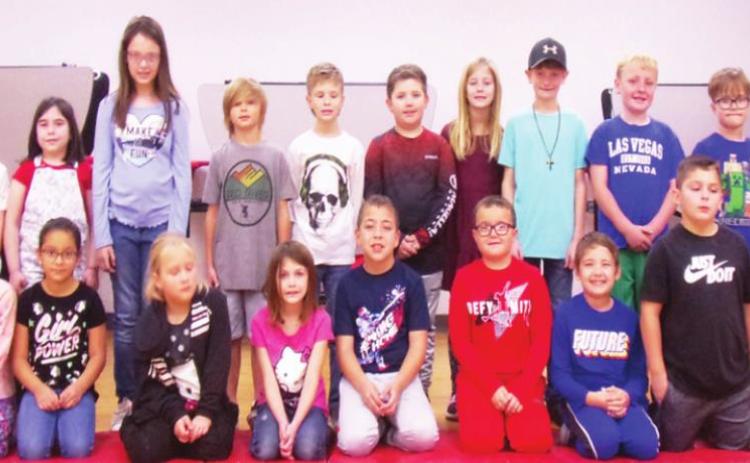 Second Grade - Back row, from left: Bentley Armstrong, Emily Boatright, Emilee Brandenburg, Daelyn Close, Brady Clouse, Talan Dean, Kensley Deviney, Cole Gravitt, Jett Hartshorn, Aiden Hearon, Isabella Heaton, Hank Hobson. Front row, from left: Macie Klein, Gracie Knox, Lidia Lopez, Ava Manderville, Ayden McCoy, Lucas McGowen, Liam Morrison, Brydon Sebastian, Luke Steakley, Madde Willard. (Jackson Allison - Absent)  Photo courtesy of Debbie House