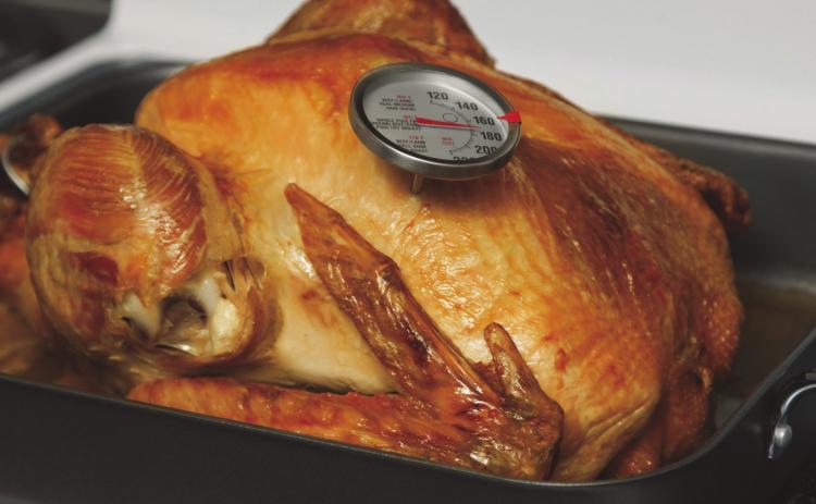 Food safety is a must for holiday meal prep. A meat thermometer can help ensure foods are cooked to the proper internal temperature.