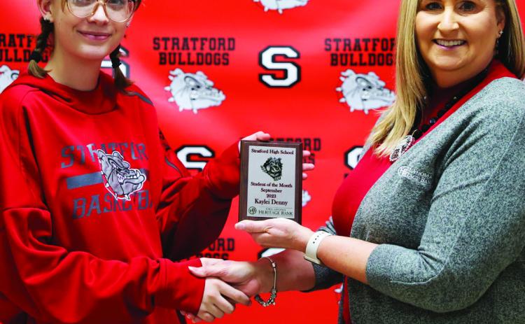 Stratford students of the month for September